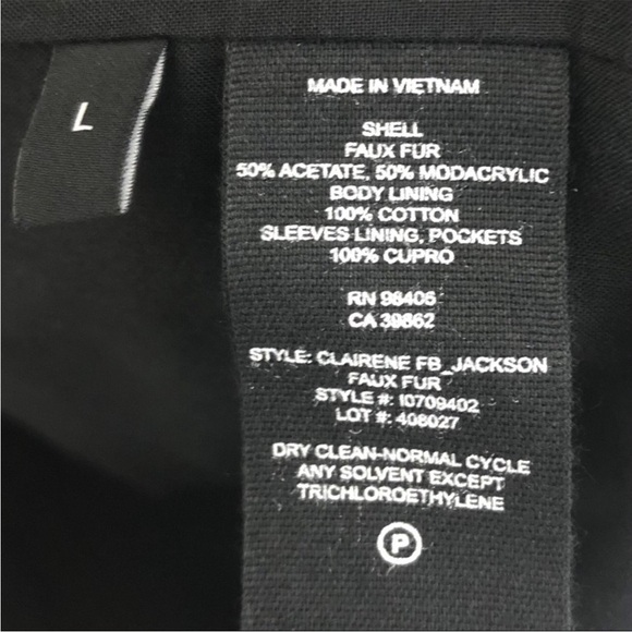 Theory Black Clairene Jackson Faux Fur Jacket Coat Large - Picture 5 of 5